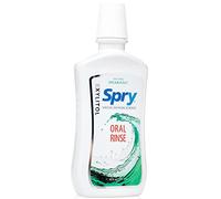 Spry Bain de Bouche Doux au Xylitol - Formule Délicate avec Alcool Léger, Sans Fluor, Non-OGM, Renforce l’Émail, Spearmint - 16 fl oz (Pack of 1)
