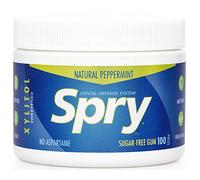 XLEAR Spry Xylitol Gum, Peppermint, 100 Pieces - Great Tasting Natural Chewing Gum That is Aspartame Free, Promotes Oral Health, and Fights Bad Breath by Xlear