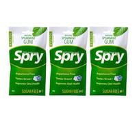 Spry On The Go - Chewing-Gum Naturel au Xylitol - Système de Défense Dentaire - Sans Aspartame, Sans Sucre, Sans OGM (Spearmint, 55 Count - Pack of 3)