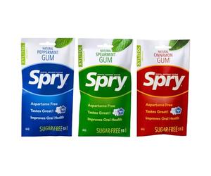 Spry On The Go - Chewing-Gum Naturel au Xylitol - Système de Défense Dentaire - Sans Aspartame, Sans Sucre, Sans OGM (Variety, 55 Count - Pack of 3)