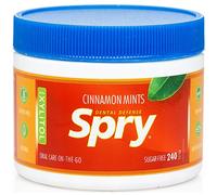 Spry Pastilles à la Cannelle au Xylitol Sans Sucre - Favorisent la Santé Buccale, Stimulent la Salivation, Contre la Mauvaise Haleine - Sans OGM, Sans Gluten, 240 Count (Pack of 1)