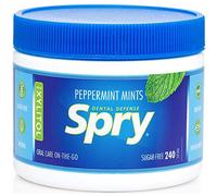 Spry Pastilles à la Menthe Poivrée au Xylitol Sans Sucre - Favorisent la Santé Buccale, Stimulent la Salivation, Contre la Mauvaise Haleine - Sans OGM, Sans Gluten, 240 Count (Pack of 1)