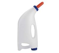 Spryflower Biberon à lait de veau de 4 l avec poignée, biberon d'allaitement en plastique de qualité supérieure, valve de régulation pour un débit de lait contrôlé, distributeur de lait de veau
