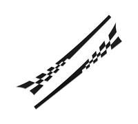 spshi 2 Pièces Autocollant de Jupe Latérale de Voiture pour Peugeot 208 2021-2022 2023 2024 2025, Autocollant de Voiture -Autocollant Voiture Jupes Latérales, Facile à Installer,A-Black