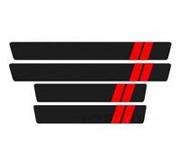 spshi 4 Pièces Protection Seuil de Porte de Voiture pour Opel Vivaro 2001-2022 2023 2024 2025 A B C, Protection de Seuil de Porte -Fibre de Carbone Plinthes Autocollant, Facile à Installer,C-Red