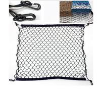 spshi Filet Coffre Voiture pour Peugeot RCZ 2009-2015, Filet de Rangement Coffre de Voiture -Filet Rangement de Coffre Voiture, avec 4 Crochets Renforcement Solides