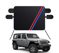 spshi Housse De Pare-Brise De Voiture pour Jeep Cherokee 1974-2022 XJ KK KL, Pare-Givre Pliable Anti-Neige Anti-UV Glace, Couverture Toute Saison -Facile à Installer