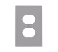 Spshian Cache-prise duplex gris décoratif pour interrupteur simple, prise électrique, plaque murale, plaque d'interrupteur, variateur d'intensité double sortie pour décoration de chambre à coucher