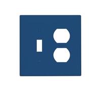 Spshian Couvercles de prise de courant bleu marine à combinaison 2 interrupteurs - 1 interrupteur à bascule/1 duplex - Plaque murale décorative Gfci - Plaque d'interrupteur électrique pour décoration