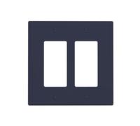 Spshian Couvercles de prise de courant bleu marine foncé à double bascule, couvre-interrupteur décoratif bleu marine profond, plaque murale Gfci à 2 interrupteurs pour prise électrique, plaque