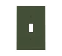Spshian Couvre-interrupteur à bascule unique vert olive décoratif vert foncé 1 gang plaque murale appareil électrique plaque d'interrupteur plaque de variateur pour décoration d'intérieur