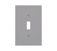 Spshian Plaque décorative pour interrupteur à bascule - Gris - 1 prise murale - Pour appareil électrique - Plaque de variateur d'intensité pour décoration de salon