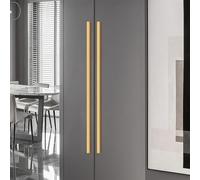 SPSMOKH Lot de 2 poignées d'armoire de cuisine en alliage d'aluminium massif, style moderne avec surface anodisée, poignées de meubles pour placard de cuisine, armoire (doré, centres de trous : 960 mm