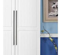 SPSMOKH Lot de 2 poignées d'armoire de cuisine en alliage d'aluminium massif, style moderne avec surface anodisée, poignées de meubles pour placard de cuisine, armoire (gris, centres de trous : 960 mm