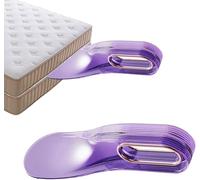 SPSMOKH Lot de 2 rehausseurs de matelas, outil de levage de matelas facile à utiliser pour changer les draps, élévateur de drap de lit ergonomique pour draps-housses et draps plats (violet)