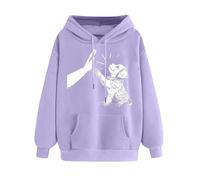 SPSMOKH Sweat à capuche imprimé chien pour femme - Sweat-shirt de sport décontracté avec grandes poches, haut pour les amoureux des animaux, pull surdimensionné à manches longues, doux et confortable