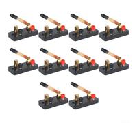 SPST Lot de 10 disjoncteurs unipolaires unipolaires pour expériences électriques en salle de classe, kit éducatif en laboratoire de physique (cuivre)