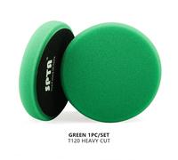Spta 3 ""(80mm)/5""(125mm)/6 ""(150mm)/7""(180mm),Vente Unique Kit De Tampons D'éponge De Polissage Ronds Pour Voiture Ro/Da/Ga,Cire De Détail - Type 1 Green Heavy Cut-6 Inch(150mm)