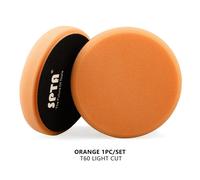 Spta 3 ""(80mm)/5""(125mm)/6 ""(150mm)/7""(180mm),Vente Unique Kit De Tampons D'éponge De Polissage Ronds Pour Voiture Ro/Da/Ga,Cire De Détail - Type 1 Orange Light Cut-7 Inch(180mm)