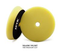 Spta 3 Pouces (80mm)/5 Pouces (125mm)/6 Pouces (150mm) Tampons De Polissage De Voiture Éponge En Forme De T Pour Polisseuse De Tampon De Voiture Da/Ro/Ga - Type 1 Yellow Medium Cut-6 Inch(150mm)