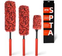 SPTA Brosse Jante Voiture, 3 Pièces Brosse de Nettoyage en Laine Synthétique pour Jante sans Partie Métallique, pour Le Nettoyage des Jantes en Acier et des Jantes en Alliage