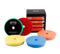 SPTA Éponge de Polissage, Éponge à polir, 5 Pièces 125mm T Sharp Polissage Pad Éponge de Polissage Éponge polir Kit pour Voiture Ponçage Polissage pour Polisseuse Machine à polir