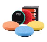 Éponge de Polissage, Éponge à polir, SPTA 5 Pièces 150mm Hex Logic Polissage Pad Éponge de Polissage Éponge polir Kit pour Voiture Ponçage Polissage pour Polisseuse Machine à polir -AXFLPS6PLUS