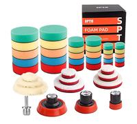SPTA Éponges de Polissage, 43Pcs 30mm 50mm et 80mm Kit de Polissage Pad Éponge à polir Kit pour Voiture Ponçage Polissage pour Polisseuse Machine à polir -POSWMIX36