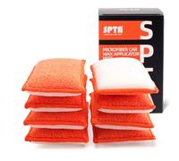 SPTA éponges en Microfibres pour Voiture, 8 Pièces éponge Applicateur de Cire en Microfibre de, Applicateur éponge Pads De Cire, Produits de Polissage, pour Nettoyer Voitures Véhicule Intérieur