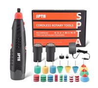 SPTA Kit d'outils rotatifs sans fil 12 V avec 40 accessoires pour polissage, découpe, ponçage, perçage et gravure