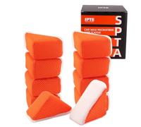 SPTA Lot de 10 éponges à récurer pour intérieur de Voiture, applicateur de Cire en Microfibre pour Le Cuir, Le Caoutchouc et Le Plastique