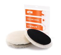 SPTA Lot de 3 tampons de polissage en laine de 125 mm pour polisseuse de voiture