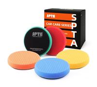 SPTA - Lot de 5 tampons de polissage de 11,4 cm pour plaque d'appui de 100 mm - Kit de tampons de polissage pour voiture, polisseuse et cirage - -FPTFS4-MIX