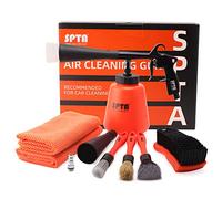 SPTA Pistolet Nettoyage Voiture, Pistolet de Nettoyage à air d'intérieur de Voiture avec pour Intérieur de Voiture Pistolet Pulvérisateur avec Brosse de Buse 2*Brosse de détail et 1*Serviette