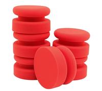 SPTA Set de Polissage Manuel Professionnel pour Voiture - Éponge à Polir avec Poignée pour Cire/Scellant/Poli Miroir - Lavable, Lot de 6