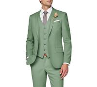SPTALLFITJSV Costume 3 pièces pour homme, coupe ajustée, costume de mariage élégant à un bouton, gilet et pantalon, Taille 5XL