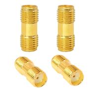 SPTSSWET 4 Pièces SMA Femelle à SMA Femelle Connecteur Adaptateur de vis Externe vers Trou Intérieur pour Radio, Antenne, WiFi, HT