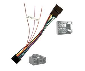 SPTSSWET Câble Adaptateur 16 Broches vers ISO Faisceau Câble pour VW avec Lignes de Commande au Volant et Inverse Prise 16 PIN Stéréo pour Autoradio Android