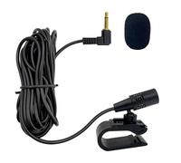 SPTSSWET Microphone de 3,5 mm Micro Externe Mic Compatible avec Kenwood Compatible avec Sony pour JVC pour Unité Principale de Véhicule Bluetooth Stéréo Radio DVD avec Câble de 3 M