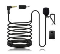 SPTSSWET Microphone de Voiture 3,5 mm pour Sony Pioneer Kenwood Alpine JVC Autoradio Stéréo,Câble de 5M Externe pour GPS Radio DVD avec Adaptateur 3,5 mm vers 2,5 mm Micro de Montage