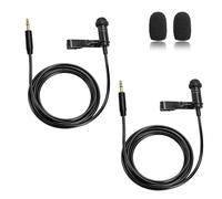 SPTSSWET Microphone Lavalier Mini Compatible avec DJI Mic 2, pour Rode Wireless Go II, Micro-Cravate Filaire à condensateur avec Prise 3,5 mm TRS Omnidirectionnel pour Vlog nterview Streaming