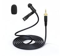 SPTSSWET Microphones Cravate pour Sennheiser émetteur sans Fil Condensateur Omnidirectionnel TRS de 3,5 mm à Clipser pour Youtube Live Stream,1,5 m Noir