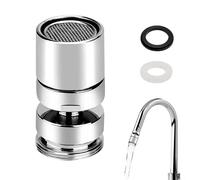 SPTwj Aérateur de Robinet 360° Pivotant M22 Femelle ou M24 Male Filetage Mousseur Robinet Embout en Laiton Cuisine Economiseur d'eau pour Robinet Salle de Bain avec 22mm 24mm Adaptateur