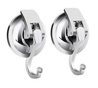 SPTwj Lot de 2 crochets à ventouse solides sans trous en plastique pour suspendre les serviettes de cuisine, salle de bain, douche, porte fenêtre