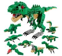 SPTwj Lot de 218 blocs de construction dinosaures jurassiques, jouet dinosaure, modèle 8 en 1, kit de construction T.Rex compatible avec les kits Le-go, cadeau pour enfants, garçons et filles à partir