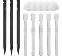 Spudger Pry Tool Kit 13 pièces pour réparation électronique Outils d'ouverture en acier inoxydable et plastique avec tête plate, pointue et triangle
