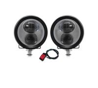 SPUFKGE Phare Moto Phare Antibrouillard À LED Pour Moto Travail Conduite Course Super Lumineux 12 V/24 V Pour 4x4 Éclairage Haut/bas(2Piece)