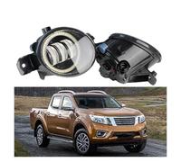 SPUFKGE Phare Voiture 2 Pièces Pare-chocs Avant De Voiture Angel Eye LED Antibrouillard DRL Feux De Jour Ensemble H11 Pour Nissan NP300 Pour Navara (D23) 2014-2020 Phare Assemblage(Yellow and Red)