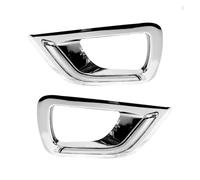 SPUFKGE Phare Voiture Couvercle De Feu Antibrouillard LED DRL Avec Clignotant Jaune, Pour Nissan Pour Navara NP300 2015 2016 2017 2018 2019 Phare Assemblage(Blanc,Chrome cover)