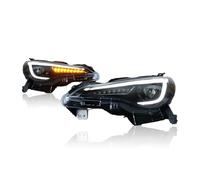 SPUFKGE Phare Voiture Ensemble Phares À LED Pour Scion Pour FR-S 2013-2016 Pour Toyota 86 2017-2019 Pour Subaru Pour BRZ 2013-2019 Avec Clignotants Séquentiels DRL Phare Assemblage(12-20)